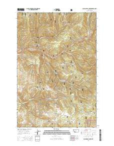 Sulphur Bar Creek Montana Current topographic map, 1:24000 scale, 7.5 X 7.5 Minute, Year 2014
