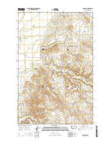 Sun Prairie Montana Current topographic map, 1:24000 scale, 7.5 X 7.5 Minute, Year 2014