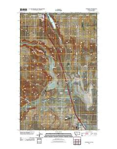 Sunburst Montana Historical topographic map, 1:24000 scale, 7.5 X 7.5 Minute, Year 2011