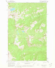 Sunburst Lake Montana Historical topographic map, 1:24000 scale, 7.5 X 7.5 Minute, Year 1965