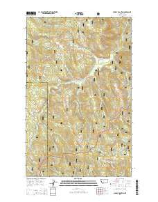 Sunday Mountain Montana Current topographic map, 1:24000 scale, 7.5 X 7.5 Minute, Year 2014