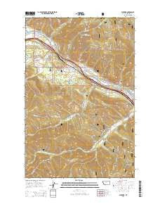Superior Montana Current topographic map, 1:24000 scale, 7.5 X 7.5 Minute, Year 2014