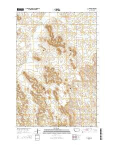 T Creek Montana Current topographic map, 1:24000 scale, 7.5 X 7.5 Minute, Year 2014
