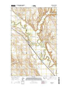 Tampico Montana Current topographic map, 1:24000 scale, 7.5 X 7.5 Minute, Year 2014