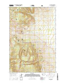 Tash Peak Montana Current topographic map, 1:24000 scale, 7.5 X 7.5 Minute, Year 2014