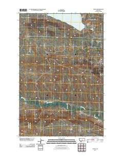 Teigen Montana Historical topographic map, 1:24000 scale, 7.5 X 7.5 Minute, Year 2011