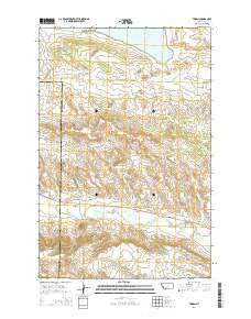 Teigen Montana Current topographic map, 1:24000 scale, 7.5 X 7.5 Minute, Year 2014