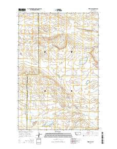 Teigen NW Montana Current topographic map, 1:24000 scale, 7.5 X 7.5 Minute, Year 2014