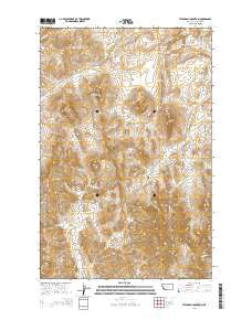 Telegraph Mountain Montana Current topographic map, 1:24000 scale, 7.5 X 7.5 Minute, Year 2014