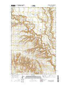 Telescope Coulee Montana Current topographic map, 1:24000 scale, 7.5 X 7.5 Minute, Year 2014