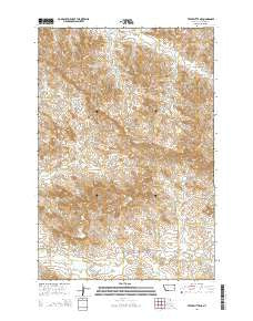 Tepee Butte NE Montana Current topographic map, 1:24000 scale, 7.5 X 7.5 Minute, Year 2014