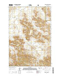 Terrell Creek Montana Current topographic map, 1:24000 scale, 7.5 X 7.5 Minute, Year 2014