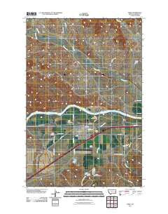 Terry Montana Historical topographic map, 1:24000 scale, 7.5 X 7.5 Minute, Year 2011