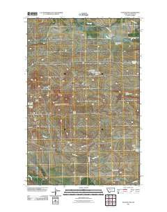 Teton Buttes Montana Historical topographic map, 1:24000 scale, 7.5 X 7.5 Minute, Year 2011