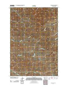 The Dugout Montana Historical topographic map, 1:24000 scale, 7.5 X 7.5 Minute, Year 2011