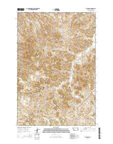 The Knob Montana Current topographic map, 1:24000 scale, 7.5 X 7.5 Minute, Year 2014