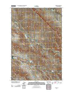 Thebes Montana Historical topographic map, 1:24000 scale, 7.5 X 7.5 Minute, Year 2011