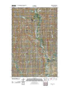 Thoeny Montana Historical topographic map, 1:24000 scale, 7.5 X 7.5 Minute, Year 2011