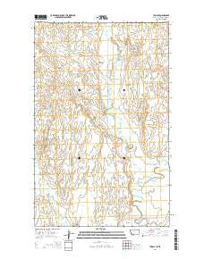 Thoeny Montana Current topographic map, 1:24000 scale, 7.5 X 7.5 Minute, Year 2014