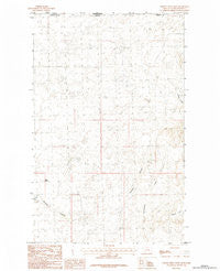 Thoeny Hills West Montana Historical topographic map, 1:24000 scale, 7.5 X 7.5 Minute, Year 1984