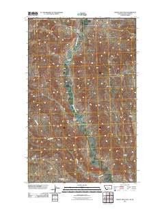 Thoeny Hills East Montana Historical topographic map, 1:24000 scale, 7.5 X 7.5 Minute, Year 2011