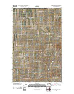 Thoeny Hills West Montana Historical topographic map, 1:24000 scale, 7.5 X 7.5 Minute, Year 2011