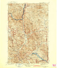 Thompson Lakes Montana Historical topographic map, 1:125000 scale, 30 X 30 Minute, Year 1942