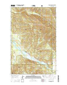 Thompson Lakes Montana Current topographic map, 1:24000 scale, 7.5 X 7.5 Minute, Year 2014