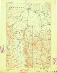 Three Forks Montana Historical topographic map, 1:250000 scale, 1 X 1 Degree, Year 1888