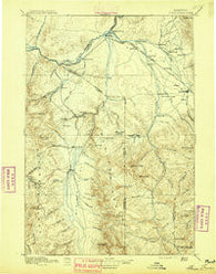 Three Forks Montana Historical topographic map, 1:250000 scale, 1 X 1 Degree, Year 1895