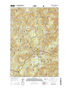 Three Brothers Montana Current topographic map, 1:24000 scale, 7.5 X 7.5 Minute, Year 2014