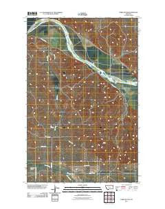 Three Buttes Montana Historical topographic map, 1:24000 scale, 7.5 X 7.5 Minute, Year 2011