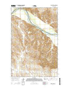 Three Buttes Montana Current topographic map, 1:24000 scale, 7.5 X 7.5 Minute, Year 2014