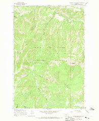 Thunder Mountain Montana Historical topographic map, 1:24000 scale, 7.5 X 7.5 Minute, Year 1967