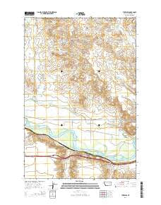 Thurlow Montana Current topographic map, 1:24000 scale, 7.5 X 7.5 Minute, Year 2014