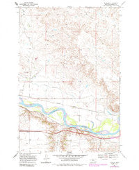 Thurlow Montana Historical topographic map, 1:24000 scale, 7.5 X 7.5 Minute, Year 1968