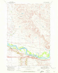 Thurlow Montana Historical topographic map, 1:24000 scale, 7.5 X 7.5 Minute, Year 1968