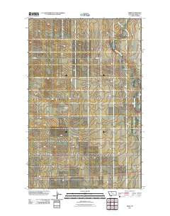Tiber Montana Historical topographic map, 1:24000 scale, 7.5 X 7.5 Minute, Year 2011