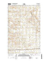 Tiber Montana Current topographic map, 1:24000 scale, 7.5 X 7.5 Minute, Year 2014