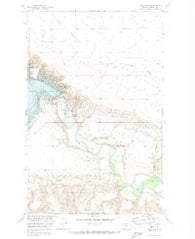 Tiber Dam Montana Historical topographic map, 1:24000 scale, 7.5 X 7.5 Minute, Year 1970