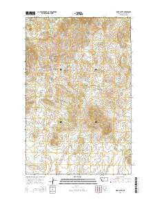 Tiger Butte Montana Current topographic map, 1:24000 scale, 7.5 X 7.5 Minute, Year 2014