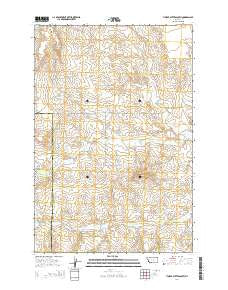 Timber Buttes South Montana Current topographic map, 1:24000 scale, 7.5 X 7.5 Minute, Year 2014