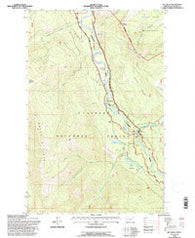 Tin Creek Montana Historical topographic map, 1:24000 scale, 7.5 X 7.5 Minute, Year 1994