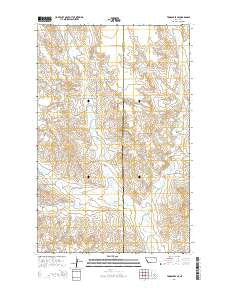 Todd Lakes SE Montana Current topographic map, 1:24000 scale, 7.5 X 7.5 Minute, Year 2014