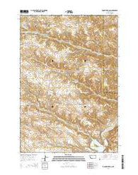 Tongue River Dam Montana Current topographic map, 1:24000 scale, 7.5 X 7.5 Minute, Year 2014