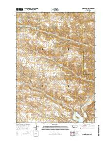 Tongue River Dam Montana Current topographic map, 1:24000 scale, 7.5 X 7.5 Minute, Year 2014