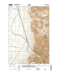 Toston Montana Current topographic map, 1:24000 scale, 7.5 X 7.5 Minute, Year 2014