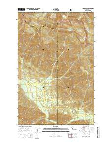 Trap Mountain Montana Current topographic map, 1:24000 scale, 7.5 X 7.5 Minute, Year 2014