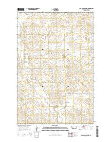 Tree Coulee School Montana Current topographic map, 1:24000 scale, 7.5 X 7.5 Minute, Year 2014