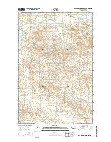 Triple Crossing Reservoir East Montana Current topographic map, 1:24000 scale, 7.5 X 7.5 Minute, Year 2014